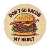 Grappig eten Pun Bacon Lover Cheeseburger Design Snijplank (Voorkant)