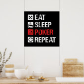 Grappig eten slaap poker herhalen Casino woord kun Poster (Keuken)