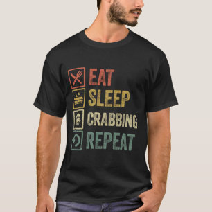 Grappig eten slaapt krabbelen herhaal  geschenk t-shirt