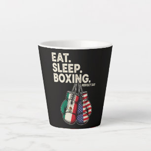 Grappig Eten Slapen Herhalen Boksen Latte Mok