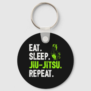 Grappig Eten Slapen Jiu Jitsu Herhalen Braziliaans Sleutelhanger