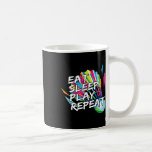 Grappig Eten Slapen Spelen Herhalen Speler Cadeau  Koffiemok