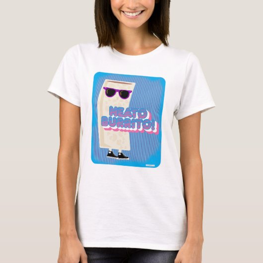 Grappig eten slogan Sasty Neato Burrito T-shirt (Voorkant)