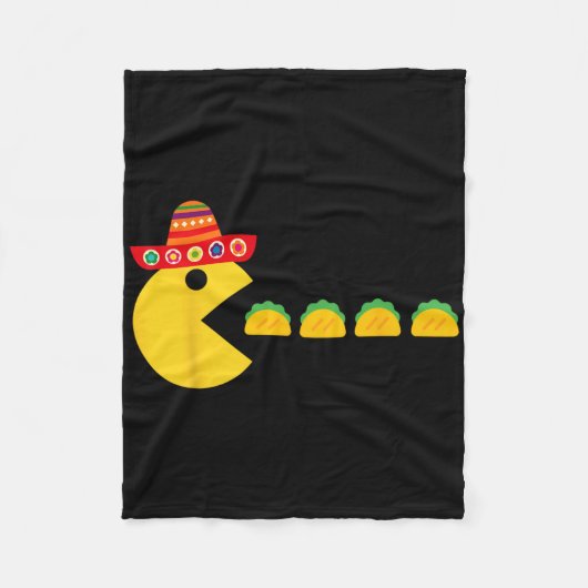Grappig Eten Tacos Fiesta Cinco de Mayo Mexicaanse Fleece Deken (Voorkant)