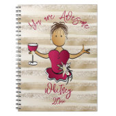 Grappig Etnisch Vrouw Cartoon Glamourous Glitter Notitieboek (Voorkant)