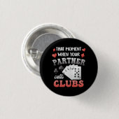 Grappig Euchre dat moment wanneer uw partner C roe Ronde Button 3,2 Cm (Voorkant /achterkant)