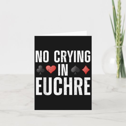 Grappig Euchre-ontwerp voor mannen vrouwen kaartsp Kaart (Voorkant)