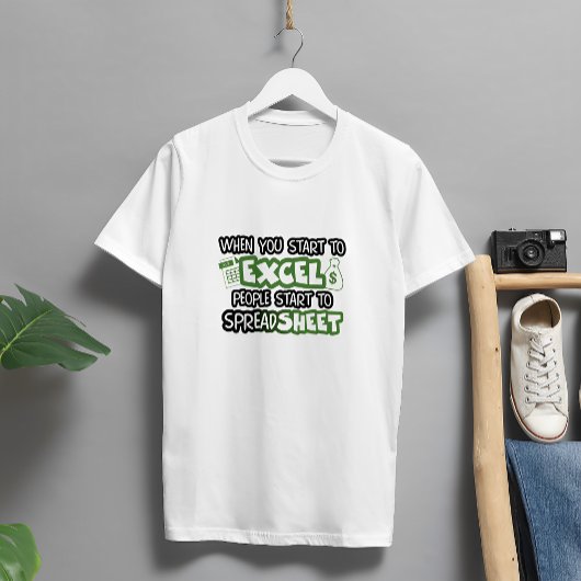 Grappig Excel en spreadsheet T-shirt