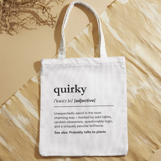 Grappig Excentriek Definitie Vriend Geschenk Tote Bag