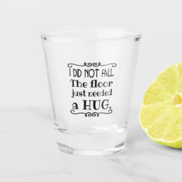 Grappig excuus voor een dalende quote shot glas