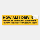 Grappig Existentieel Hoe Rijd Ik Bumpersticker (Voorkant)