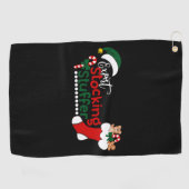 Grappig expert kous stuffer kerst golfhanddoek (Horizontaal)