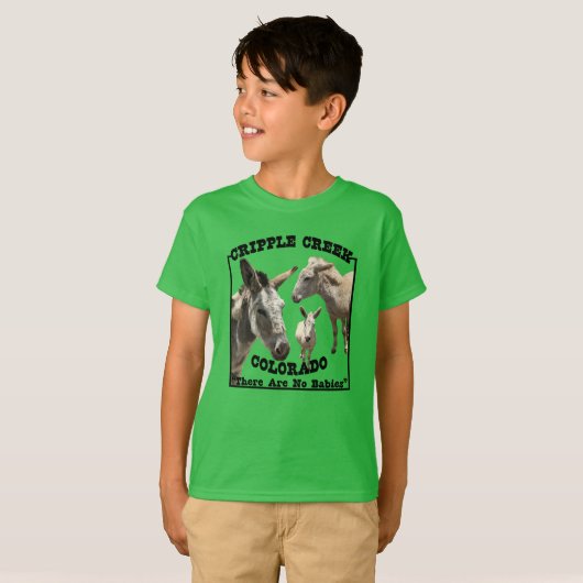 Grappig ezel Er zijn geen baby's T-shirt (Voorkant volledig)