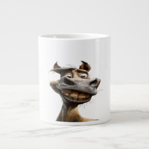 Grappig ezel kunst ontwerp grote koffiekop