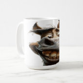 Grappig ezel kunst ontwerp koffiemok (Voorkant links)