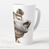 Grappig ezel kunst ontwerp latte mok (Rechterhoek)