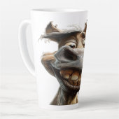 Grappig ezel kunst ontwerp latte mok (Linkerhoek)