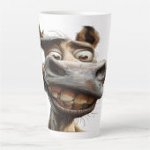 Grappig ezel kunst ontwerp latte mok (Voorkant)