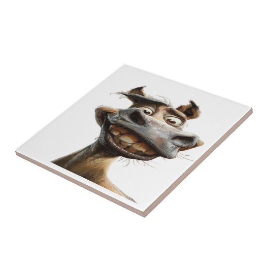 Grappig ezel kunst ontwerp tegeltje (Zijkant)