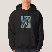 Grappig ezelsgezicht met zonnebril en strand Pet Hoodie (Voorkant)