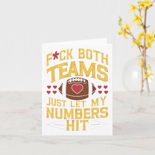 Grappig F#ck Beide teams laten mijn nummers gewoon Kaart (Gele Bloem)