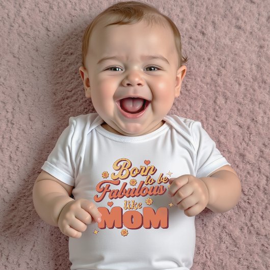 Grappig Fabulous Mom citeert Retro  typografie Romper