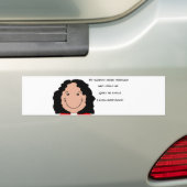 Grappig Face art afbeelding voor Bumper-Sticker Bumpersticker (Op auto)