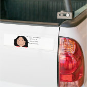 Grappig Face art afbeelding voor Bumper-Sticker Bumpersticker (Op Truck)
