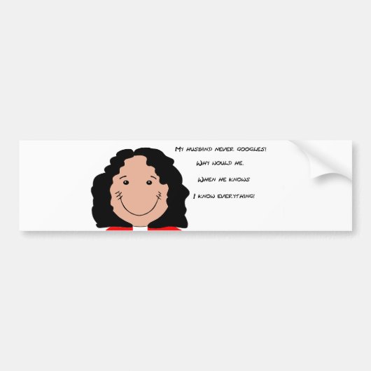 Grappig Face art afbeelding voor Bumper-Sticker Bumpersticker (Voorkant)
