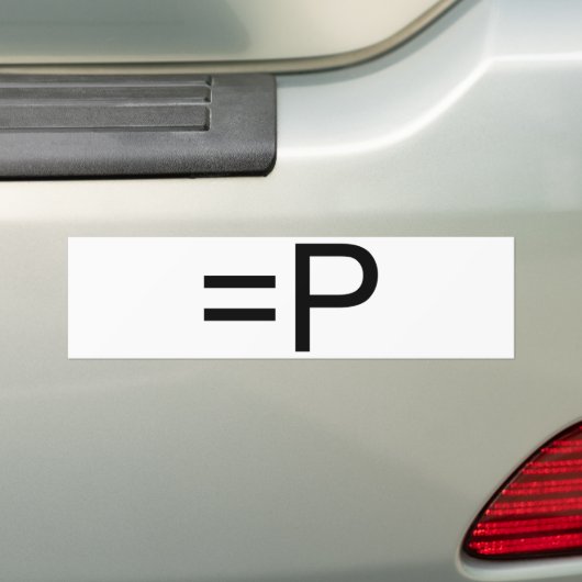 Grappig Face Emoticon! Bumpersticker (Op auto)