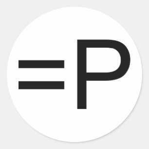 Grappig Face Emoticon! Ronde Sticker