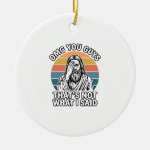 Grappig Facepalm Retro Citaat Vintage Gravure Shir Keramisch Ornament