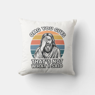 Grappig Facepalm Retro Citaat Vintage Gravure Shir Kussen