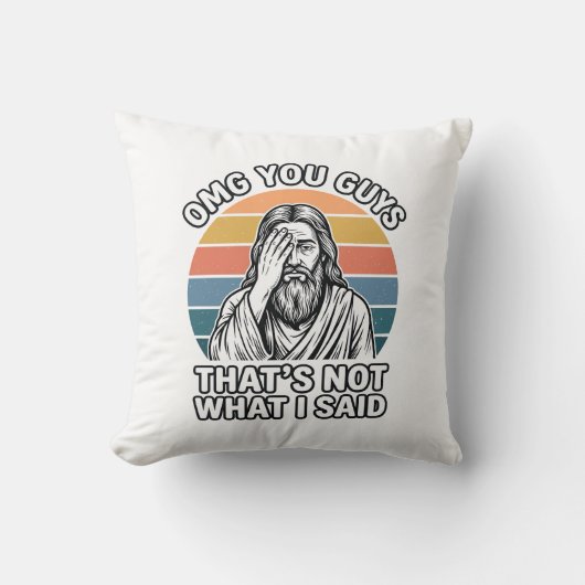 Grappig Facepalm Retro Citaat Vintage Gravure Shir Kussen (Voorkant)