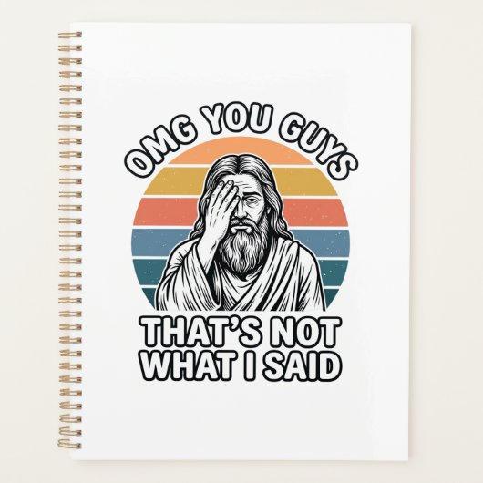 Grappig Facepalm Retro Citaat Vintage Gravure Shir Planner (Voorkant)