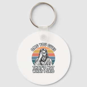 Grappig Facepalm Retro Citaat Vintage Gravure Shir Sleutelhanger