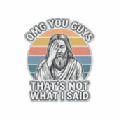 Grappig Facepalm Retro Citaat Vintage Gravure Shir Sticker (Voorkant)