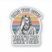 Grappig Facepalm Retro Citaat Vintage Gravure Shir Sticker (Voorkant)