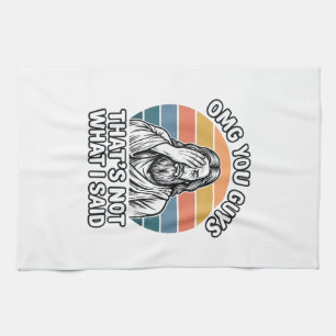 Grappig Facepalm Retro Citaat Vintage Gravure Shir Theedoek