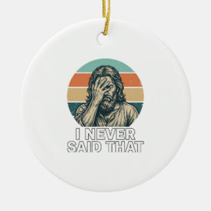 Grappig Facepalm Vintage Gravure Citaat Design_1 Keramisch Ornament