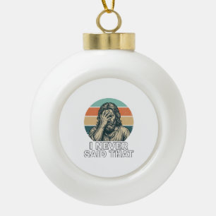 Grappig Facepalm Vintage Gravure Citaat Design_1 Keramische Bal Ornament