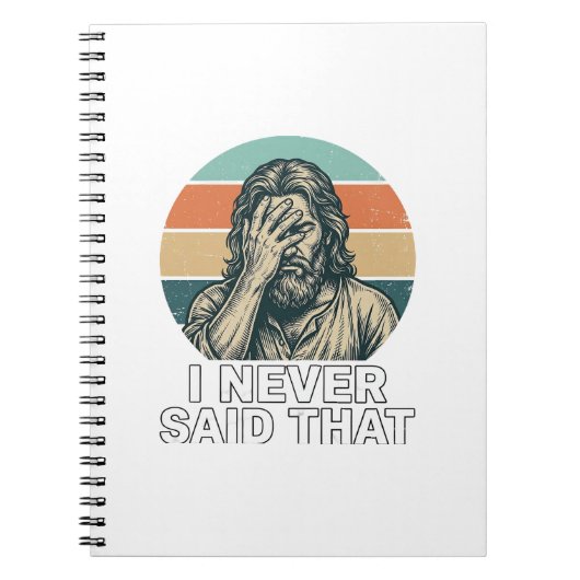 Grappig Facepalm Vintage Gravure Citaat Design_1 Notitieboek (Voorkant)