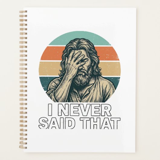 Grappig Facepalm Vintage Gravure Citaat Design_1 Planner (Voorkant)