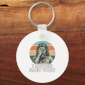 Grappig Facepalm Vintage Gravure Citaat Design_1 Sleutelhanger (Voorkant)