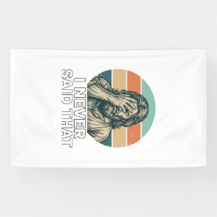 Grappig Facepalm Vintage Gravure Citaat Design_1 Spandoek