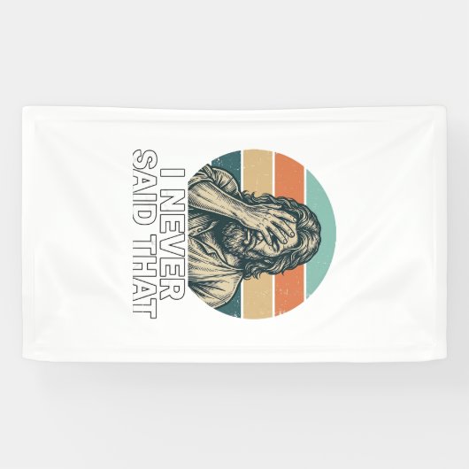 Grappig Facepalm Vintage Gravure Citaat Design_1 Spandoek (Horizontaal)