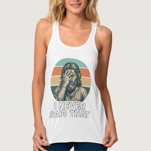 Grappig Facepalm Vintage Gravure Citaat Design_1 Tanktop (Voorkant)