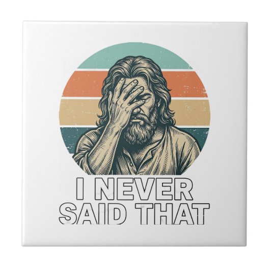 Grappig Facepalm Vintage Gravure Citaat Design_1 Tegeltje (Voorkant)