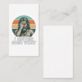 Grappig Facepalm Vintage Gravure Citaat Design_1 Visitekaartje (Voorkant / Achterkant)