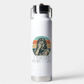 Grappig Facepalm Vintage Gravure Citaat Design_1 Waterfles (Voorkant)